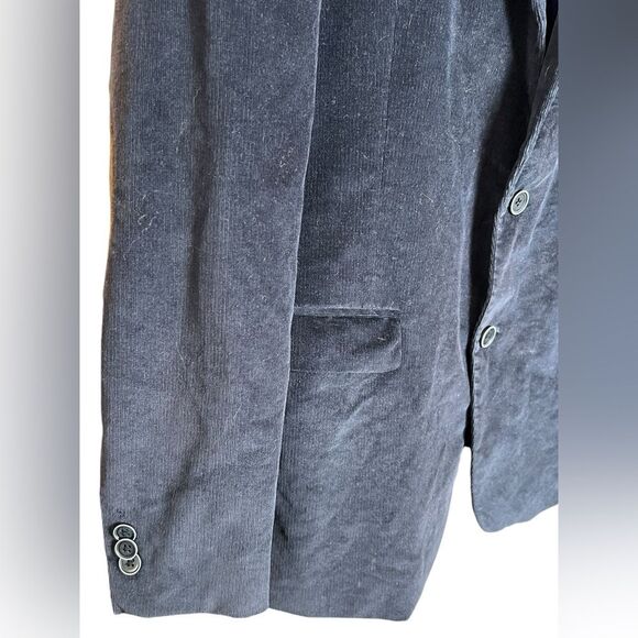 Tommy Hilfiger Vintage Corduroy double button Navy Blue Elbow Patch Size 44 - Picture 4 of 10